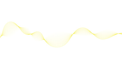 Vibrant yellow wave flowing across white background creating a dynamic minimalist design element