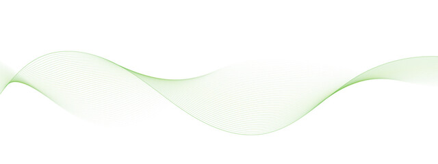 Elegant green wave flowing across a clean white backdrop for modern designs and creative projects