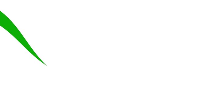 
Animated green drop of liquid moving. Fluid effect. Looped video. Vector illustration isolated on white background. 