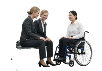 Diverse business team collaborates, inclusive workplace success