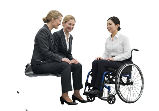 Diverse business team collaborates, inclusive workplace success