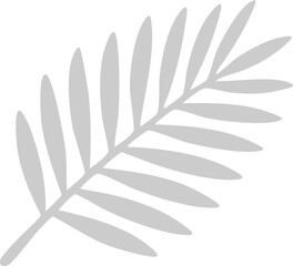 A delicate gray palm leaf shadow, evoking tropical, serene, and natural vibes for design projects