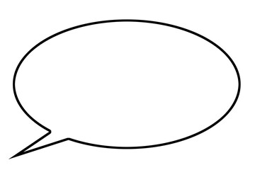 empty comic speech bubble for cartoon dialogue