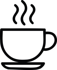 A steaming cup of coffee or tea, perfect for a cozy morning or a relaxing afternoon break