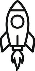 A rocket ship launching into space, symbolizing innovation, ambition, and new beginnings