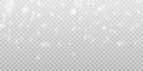 White png dust light. Bokeh light lights effect background. Christmas background of shining dust Christmas glowing light bokeh confetti and spark overlay texture for your design.	