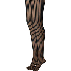 Illustration of Tights with Vertical Stripes and Transparent Background Isolated on White