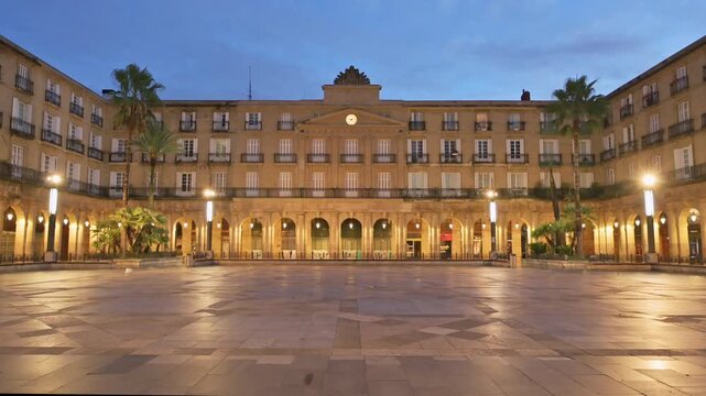 The Plaza Nueva or Plaza Barria ('New Square') of Bilbao is a monumental square of Neoclassical style built in 1821