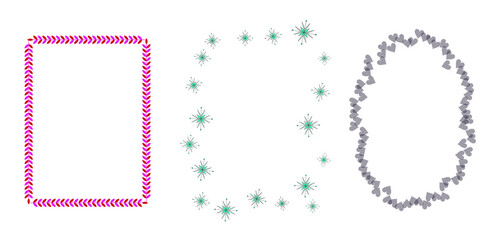 Decorative colorful frames and borders, Colorful Decorative Frames and Borders Set