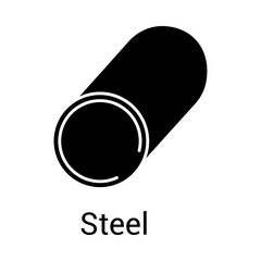 Steel Pipe Tube Material Metal editable stroke