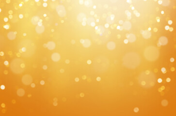 Gold color gradient background with defocused light bokeh sources or smooth light transitions. Shiny abstract texture for design, festive celebration, wealth concepts and digital backdrops.