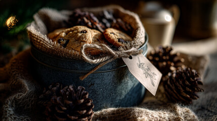 E‑Commerce Product Mockup - Rustic Cookie Tin Closeup - Build Trust