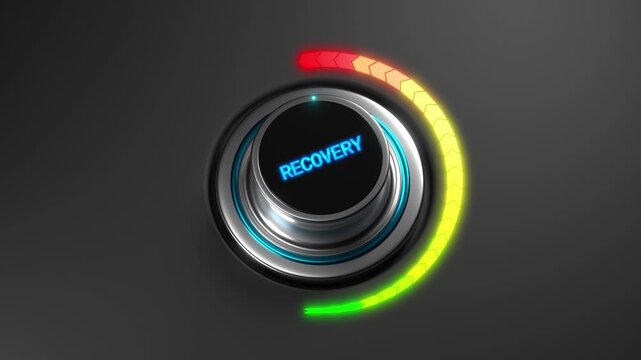 Recovery Level animation on color dial from green to red