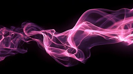 Fototapeta premium Abstract Gradient Waves in Pink, Purple, and Orange on Dark Background for Futuristic Motion Design