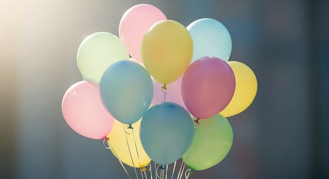 colorful balloons background - Powered by Adobe