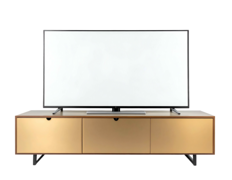 Modern entertainment stand with flat screen television