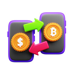 3D Cryptocurrency Coins & Blockchain UI Icons &mdash; Bitcoin, Ethereum, Trading & Mining