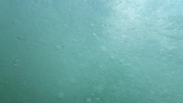 Ocean Underwater Bubbles Slow Motion x4 Filmed at 120fps