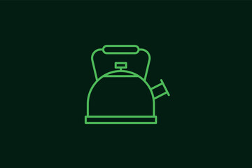 gas kettle illustration in flat style design. Vector illustration.	
