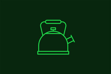 gas kettle illustration in flat style design. Vector illustration.	
