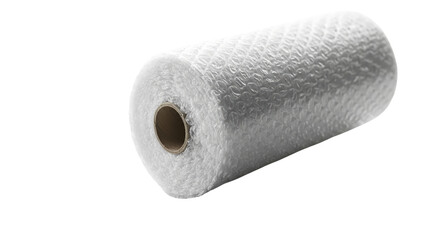 Roll of bubble wrap isolated on a transparent background   for packaging materials  