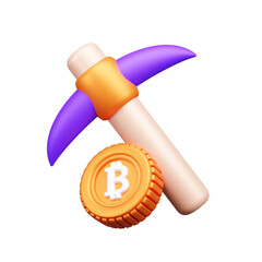 3D Cryptocurrency Coins & Blockchain UI Icons &mdash; Bitcoin, Ethereum, Trading & Mining