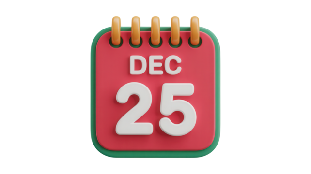 Exciting Christmas countdown calendar graphic highlighting December 25th, perfect for festive holiday promotions and seasonal celebrations