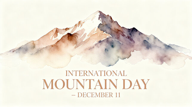 Watercolor mountain elements, suitable for mountain conservation, artistic environmental protection, and public welfare promotion scenes.
