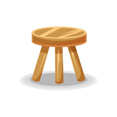 Wooden stool table illustration art icon design vector