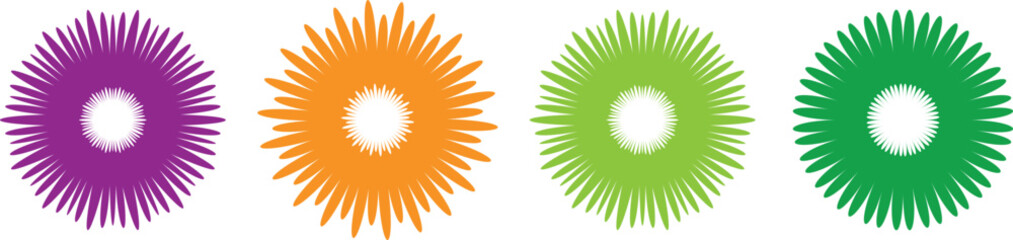 Colorful Bloom Collection – Trendy Floral Vector Design with Modern Pattern, Silhouette Icons, and Decorative Art Elements for Creative Projects