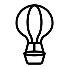 hot air ballon Line Icon