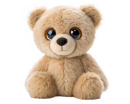 cute bear doll, on transparent background