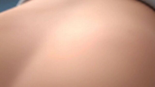 Close-Up Rendered Visual of a Pregnant Woman's Belly in Subtle Lighting Against a Soft Background for Medical Visualization and