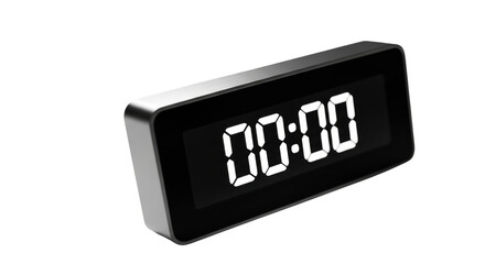 Digital timer display showing 00:00 on transparent background  