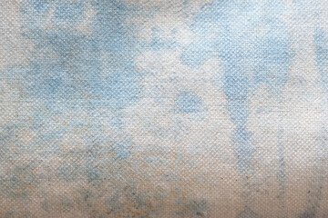 藍染液でムラができたアートな柄のキャンバス生地背景素材