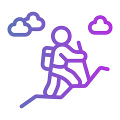 hiking Gradient icon