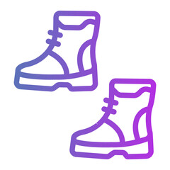 hiking boots Gradient icon