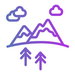 mountains Gradient icon