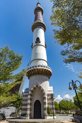 Minaret of the Grand Mosque of West Sumatra, Mosque with Minangkabau Architecture in Padang, Sumatra Indonesia