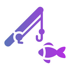 fishing rod Gradient icon