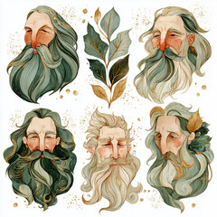 hand drawn vector set of christmas elements