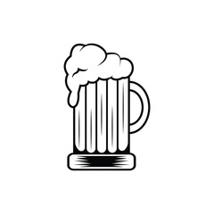 Beer mugs toasting silhouette vector design for celebration, party, cheers, pub, Oktoberfest and drink-themed decoration