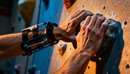 Adaptive Rock Climbing, Close-up of Hands