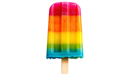 Rainbow layered popsicle, delicious on black