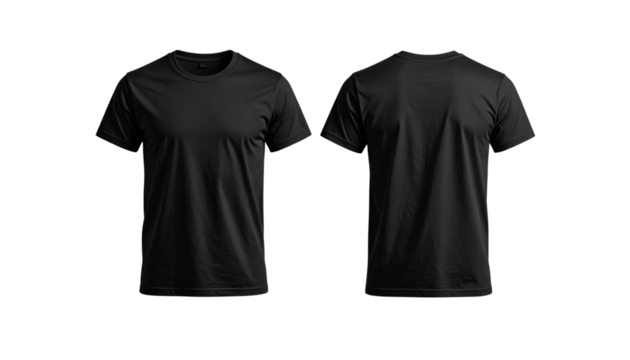  Flat lay black shirt isolated on transparent background PNG