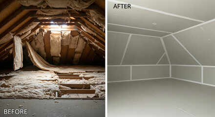 Home insulation upgrade: before and after attic sealing project