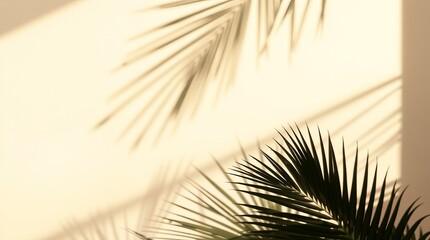 Green palm leaves background with tropical branches