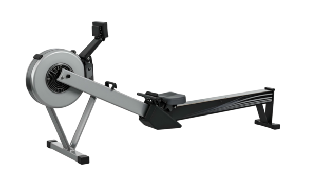 Indoor rower machine. For cardio and full body workout exercise