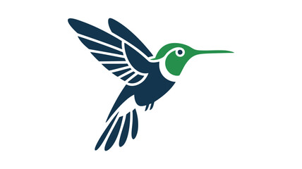 Fototapeta premium Modern hummingbird flying icon