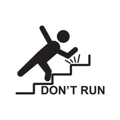 Falling people icon vector template